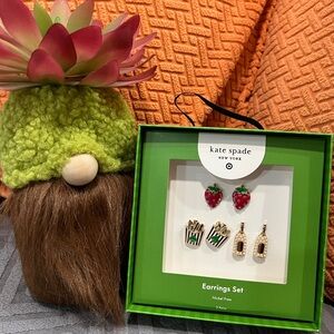 Kate Spade  / Target collaboration Green and Gold Earrings Set